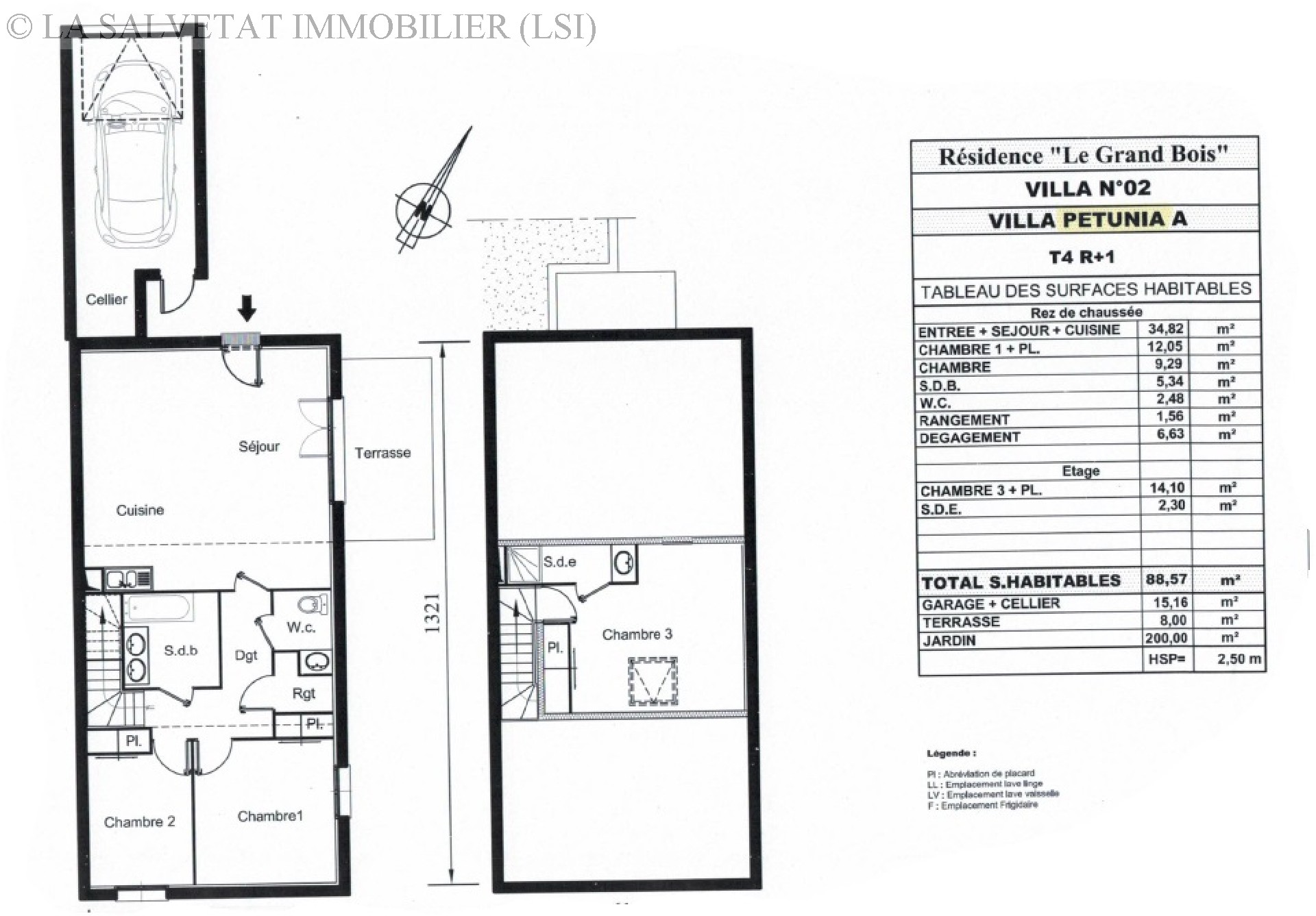 Location maison-villa - LA SALVETAT ST GILLES<br>88,57 m², 4 pièces